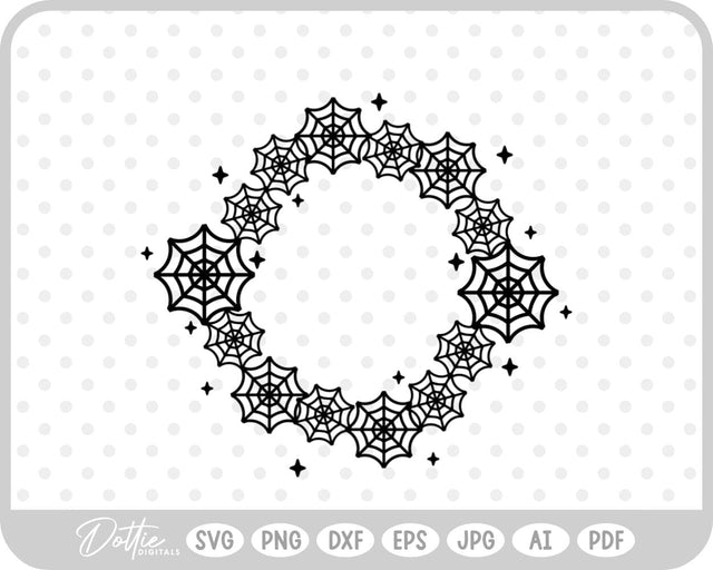 Spider Web Cobweb Halloween SVG DottieDigitals 