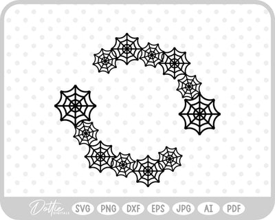 Spider Web Cobweb Halloween SVG DottieDigitals 