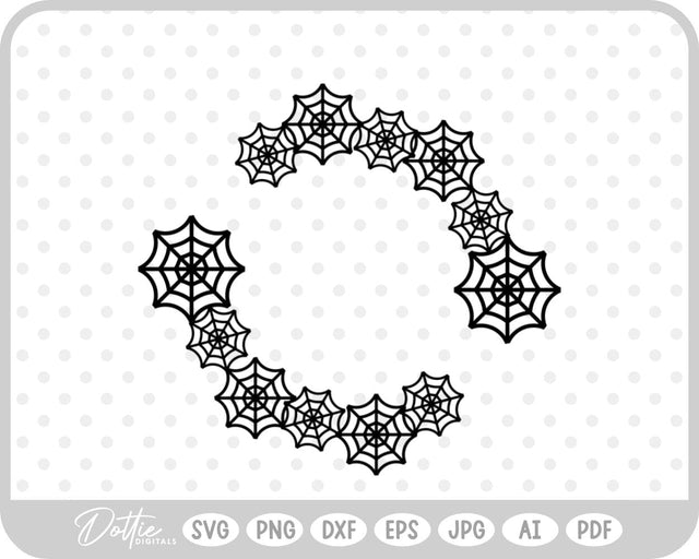 Spider Web Cobweb Halloween SVG DottieDigitals 