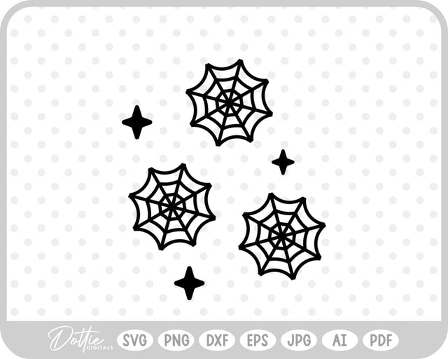Spider Web Cobweb Halloween SVG DottieDigitals 