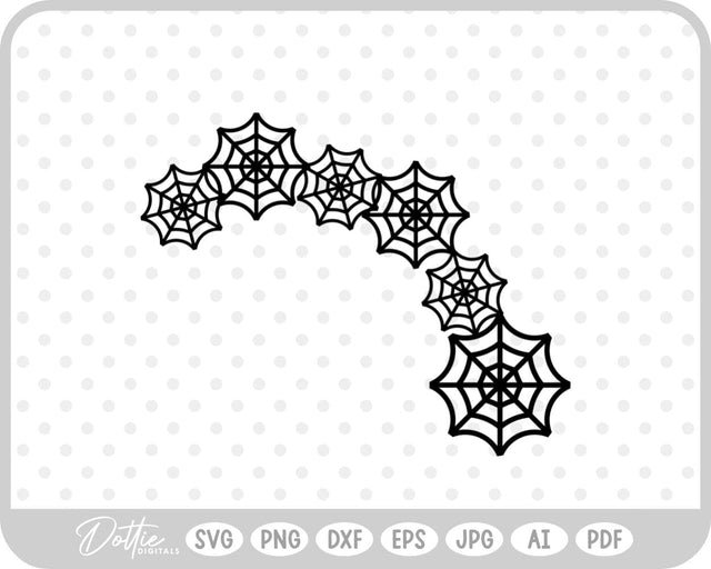 Spider Web Cobweb Halloween SVG DottieDigitals 