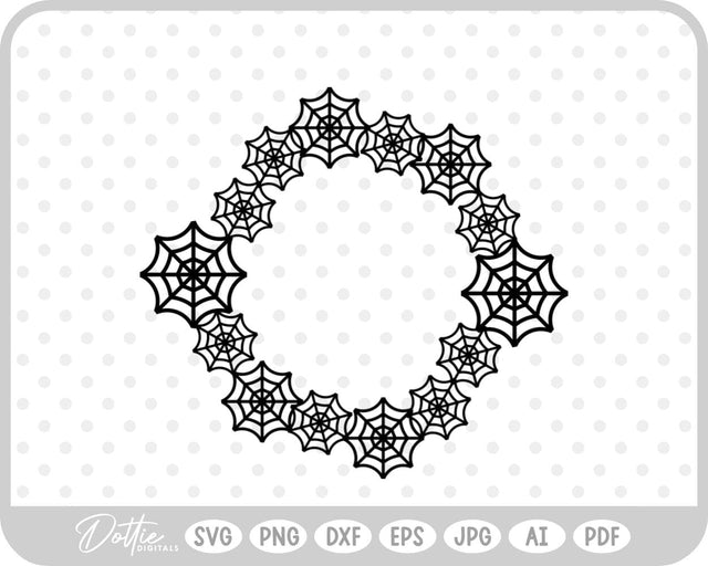 Spider Web Cobweb Halloween SVG DottieDigitals 