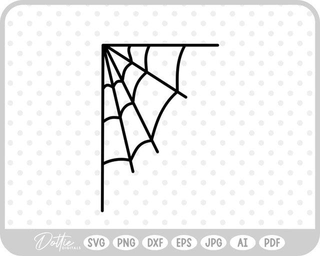 Spider Web Cobweb Halloween SVG DottieDigitals 