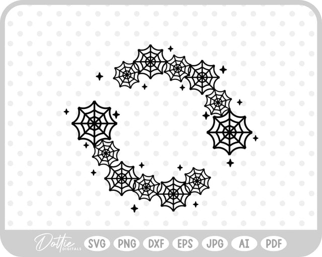 Spider Web Cobweb Halloween SVG DottieDigitals 