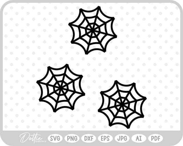 Spider Web Cobweb Halloween SVG DottieDigitals 