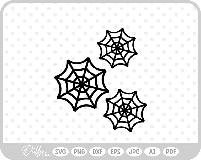 Spider Web Cobweb Halloween SVG DottieDigitals 
