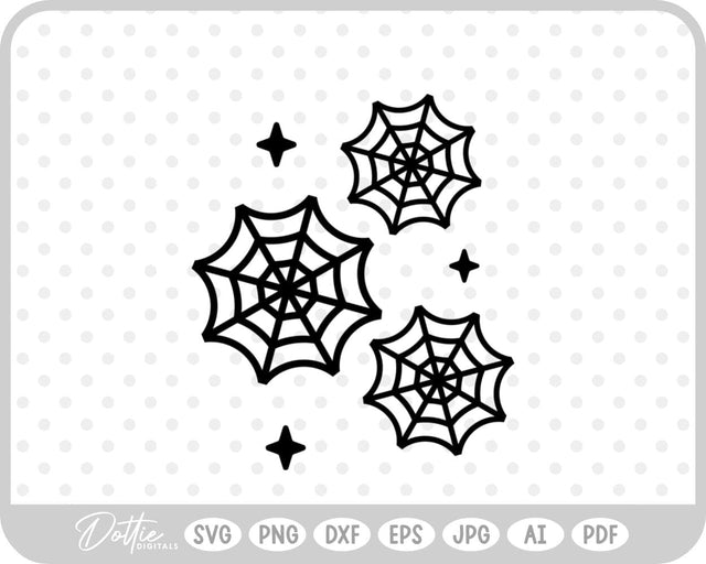 Spider Web Cobweb Halloween SVG DottieDigitals 