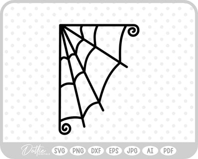 Spider Web Cobweb Halloween SVG DottieDigitals 