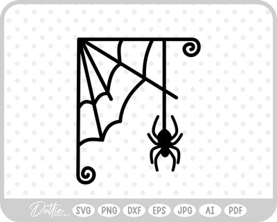 Spider Web Cobweb Halloween SVG DottieDigitals 