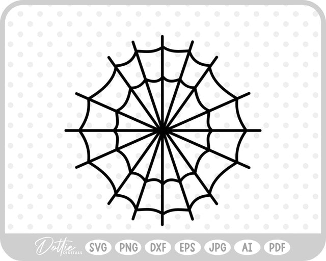 Spider Web Cobweb Halloween SVG DottieDigitals 