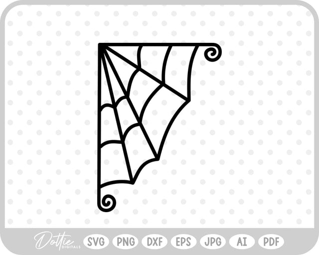 Spider Web Cobweb Halloween SVG DottieDigitals 