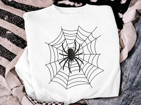 Spider Web Embroidery Design, Halloween Spiderweb Machine Embroidery File, Spooky Black Spider Embroidery/Applique DESIGNS DesignDestine 