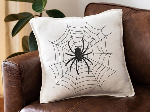 Spider Web Embroidery Design, Halloween Spiderweb Machine Embroidery File, Spooky Black Spider Embroidery/Applique DESIGNS DesignDestine 