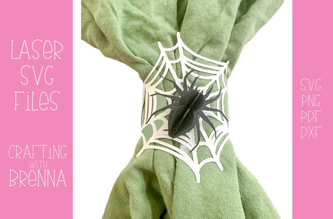 Spider Web Napkin Ring Laser SVG File SVG Crafting With Brenna 