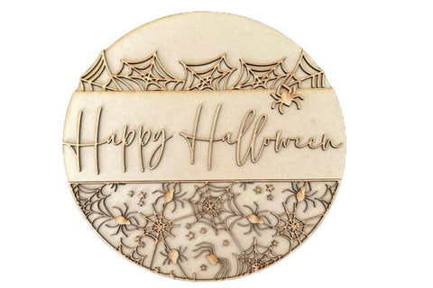 Spider Welcome Sign Laser SVG File SVG Crafting With Brenna 