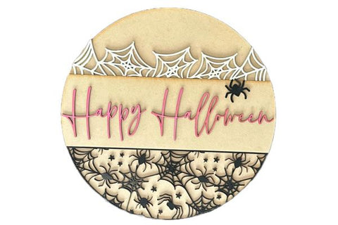 Spider Welcome Sign Laser SVG File SVG Crafting With Brenna 