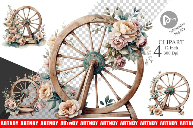 Spinning Wheel Clipart Sublimation artnoy 