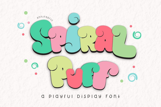 Spiral Puff - Display Font Font AnningArts Design 