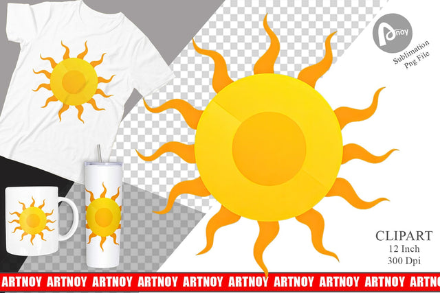 Spiral Sun Clipart Sublimation artnoy 