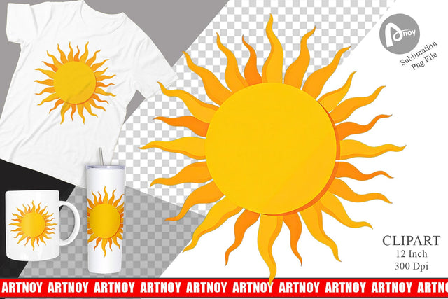 Spiral Sun Clipart Sublimation artnoy 