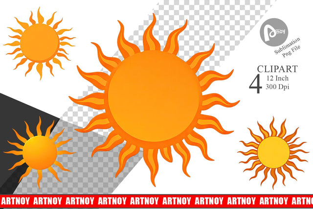 Spiral Sun Clipart Sublimation artnoy 
