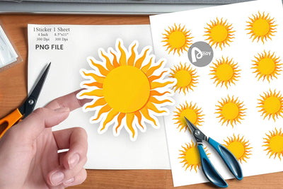 Spiral Sun Sticker Sublimation artnoy 