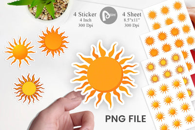 Spiral Sun Sticker Sublimation artnoy 