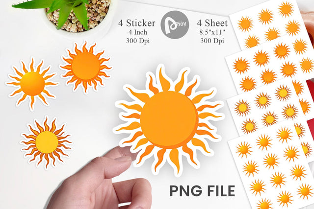 Spiral Sun Sticker Sublimation artnoy 