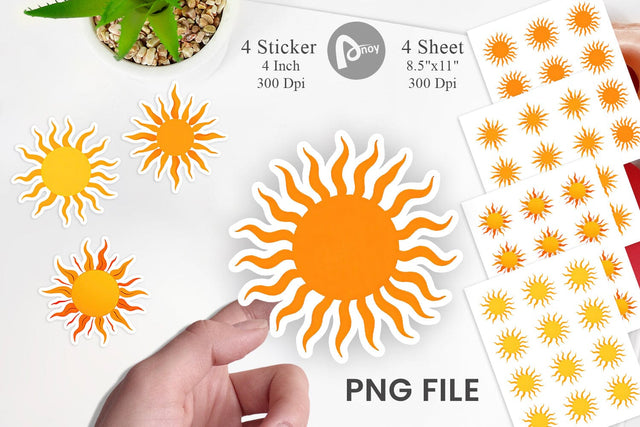 Spiral Sun Sticker Sublimation artnoy 