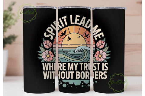 Spirit Lead Me 20oz Tumbler Wrap Sublimation PixelChick 