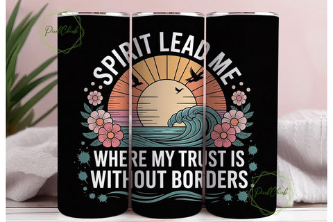 Spirit Lead Me 20oz Tumbler Wrap Sublimation PixelChick 