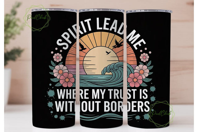 Spirit Lead Me 20oz Tumbler Wrap Sublimation PixelChick 