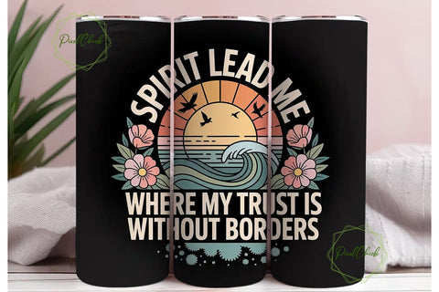 Spirit Lead Me 20oz Tumbler Wrap Sublimation PixelChick 
