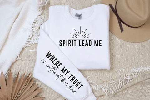 Spirit Lead Me Sleeve SVG Design, Christian Sleeve SVG, Faith SVG Design, Jesus Sleeve SVG SVG Regulrcrative 