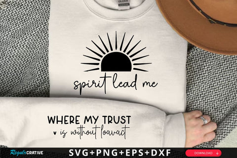 Spirit lead me Sleeve SVG Design, Christian Sleeve SVG, Faith SVG Design, Jesus Sleeve SVG SVG Regulrcrative 