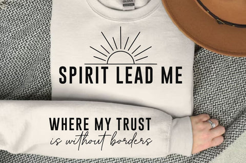 Spirit Lead Me Sleeve SVG Design, Christian Sleeve SVG, Faith SVG Design, Jesus Sleeve SVG SVG Regulrcrative 