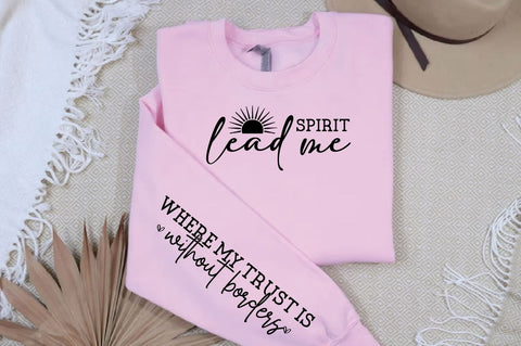 Spirit lead me Sleeve SVG Design, Christian Sleeve SVG, Faith SVG Design, Jesus Sleeve SVG SVG Regulrcrative 