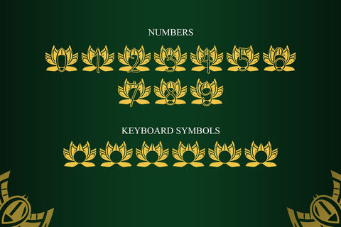 Spirit Lotus Mandala Monogram Font Dm Letter Studio 