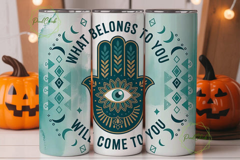 Spiritual Hamsa Tumbler Design Sublimation PixelChick 