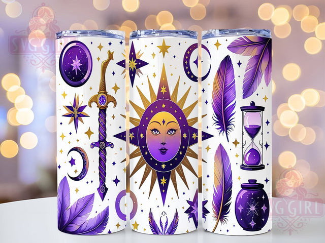 Spiritual Mystical Celestial Witch Tumbler, Esoteric Tumbler Wrap, Magic Symbols PNG, 20oz Sublimation Design, Mystical Tumbler Wrap, Mythical Magic Tumbler, Spiritual Witch Tumbler Sublimation SvggirlplusArt 