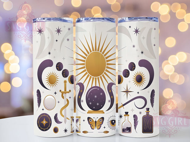 Spiritual Mystical Celestial Witch Tumbler, Esoteric Tumbler Wrap, Magic Symbols PNG, 20oz Sublimation Design, Mystical Tumbler Wrap, Mythical Magic Tumbler, Spiritual Witch Tumbler Sublimation SvggirlplusArt 