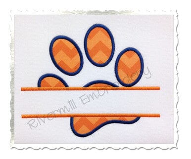 Split Applique Paw Print Machine Embroidery Design Embroidery/Applique DESIGNS Rivermill Embroidery 