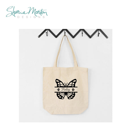 Split Butterfly Monogram SVG SVG Sharia Morton Designs 