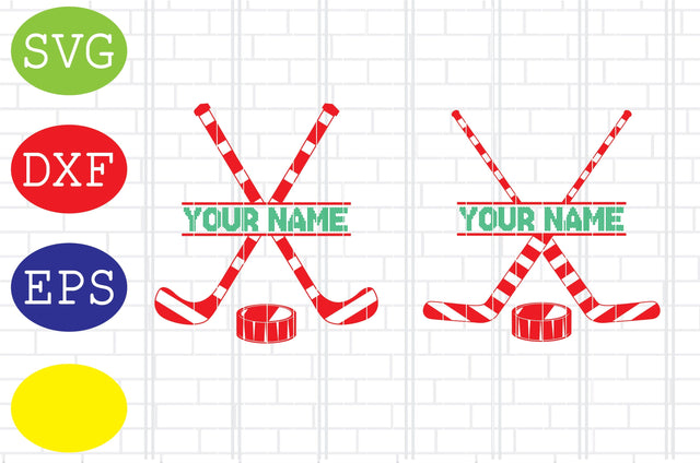 Split Candy Cane Hockey Sticks Svg, Ice Hockey Svg, Hockey SticksSvg, Winter Sport Svg, Jpg, Eps, Dxf Files SVG DigitalSvgFiles 