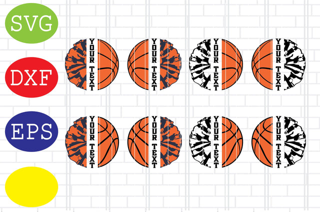 Split Cheer Basketball Balls Svg, Basketball Clipart, Basketball Cut Files, Sport Svg, Jpg, Eps, Dxf Files SVG DigitalSvgFiles 
