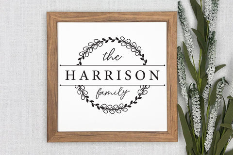 Split Family Monogram SVG | Family Sign Cut File SVG CraftLabSVG 