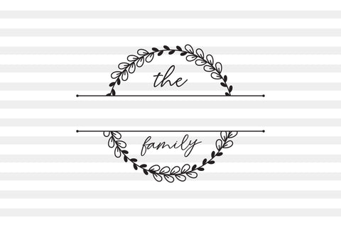 Split Family Monogram SVG | Family Sign Cut File SVG CraftLabSVG 