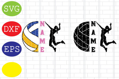 Split Female Volleyball Player Svg, Volleyball Svg, Volleyball Cut Files, Game Day Svg, Jpg, Eps, Dxf Files SVG DigitalSvgFiles 