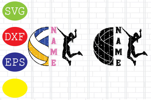 Split Female Volleyball Player Svg, Volleyball Svg, Volleyball Cut Files, Game Day Svg, Jpg, Eps, Dxf Files SVG DigitalSvgFiles 
