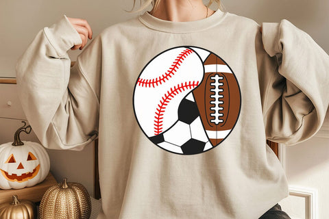 Split Football Soccer Baseball SVG: Baller Mom Design SVG DesignDestine 